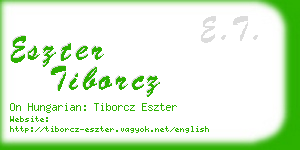 eszter tiborcz business card